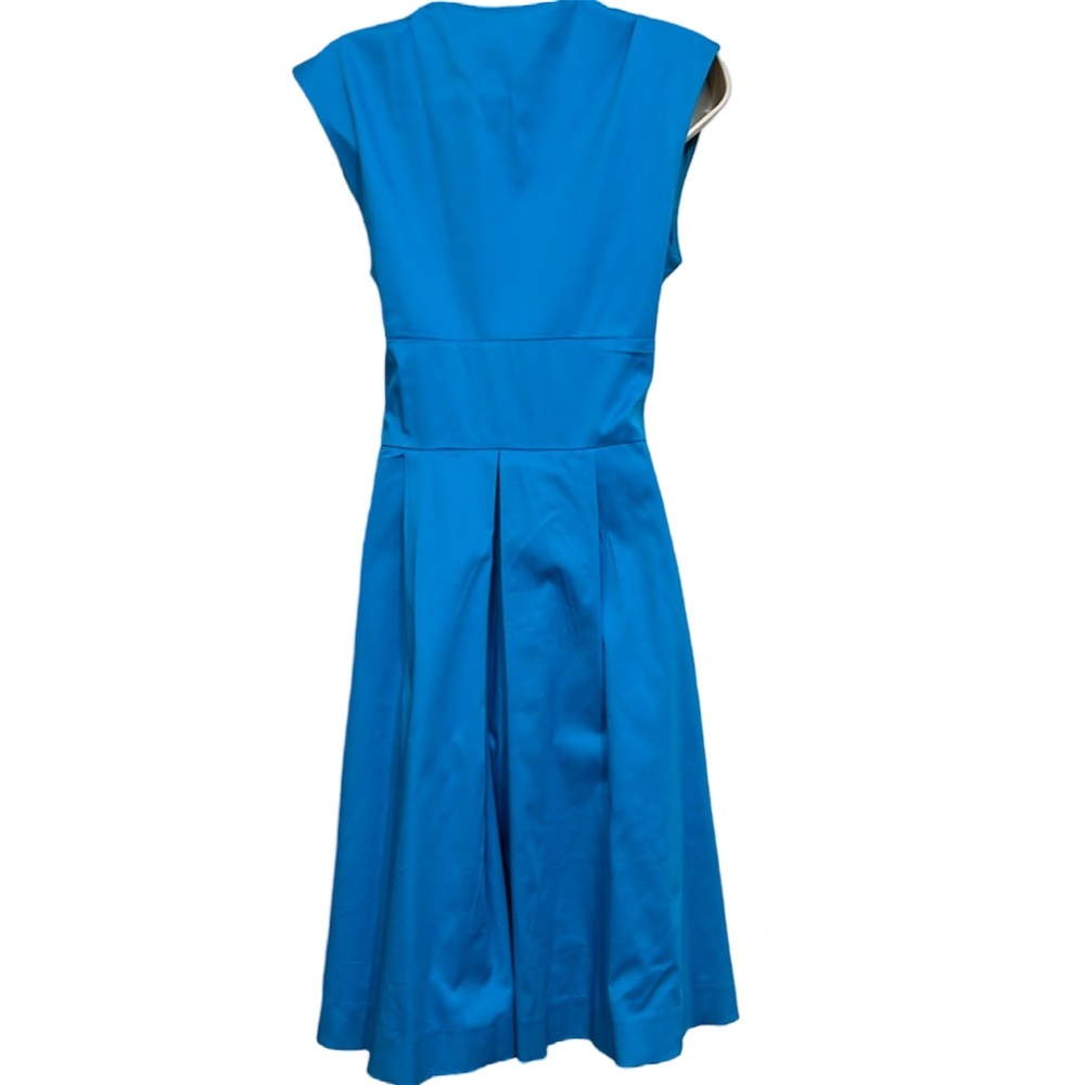 Calvin Klein Blue Cap Sleeve Tie Waist Midi Dress - Picture 4 of 4